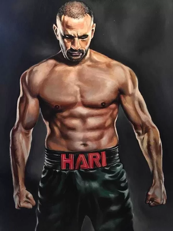 Badr Hari küzdősportoló 100×75 vászon acril
